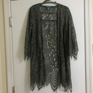 Green Lace Kimono